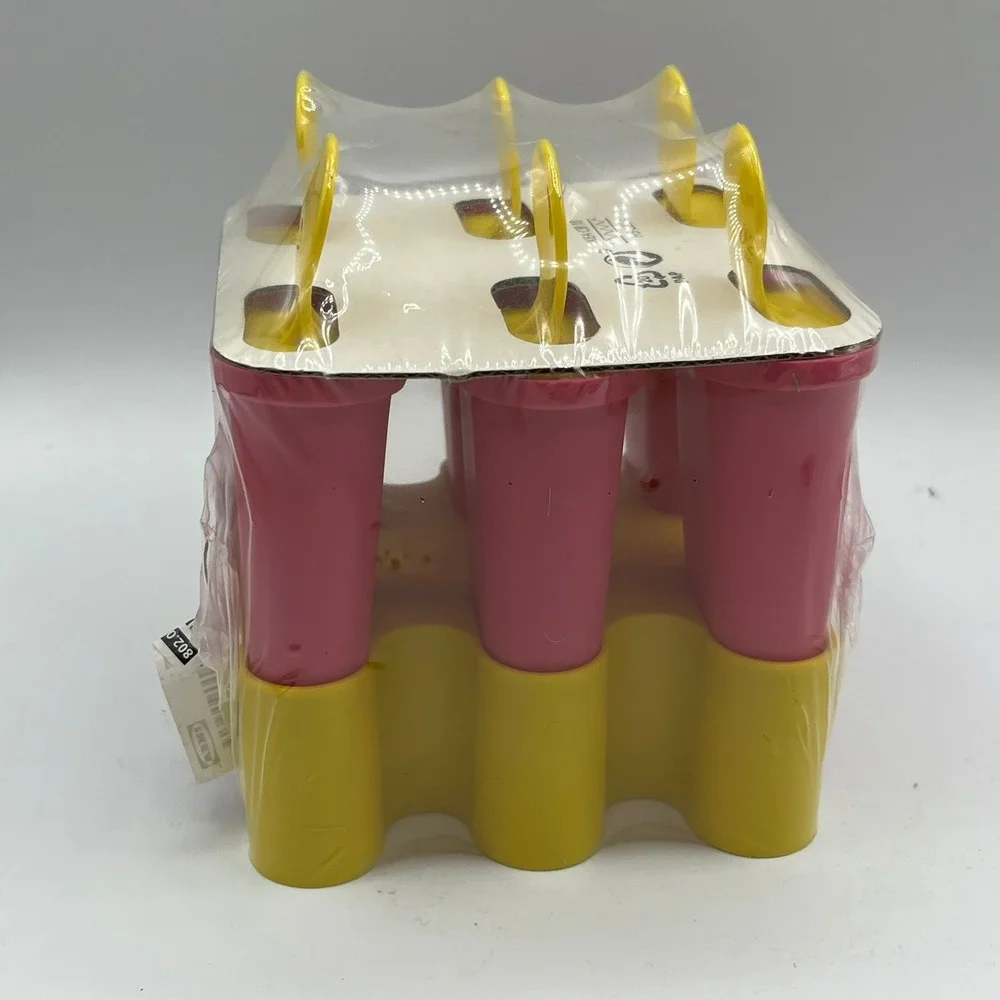 IKEA Chosigt Ice Pop Maker Set 6 Molds Pink Yellow 802.084.78 New